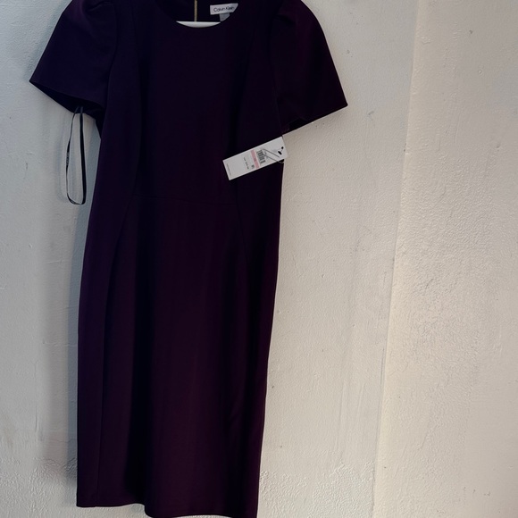 Calvin Klein Deep Purple Midi Dress - Picture 1 of 16